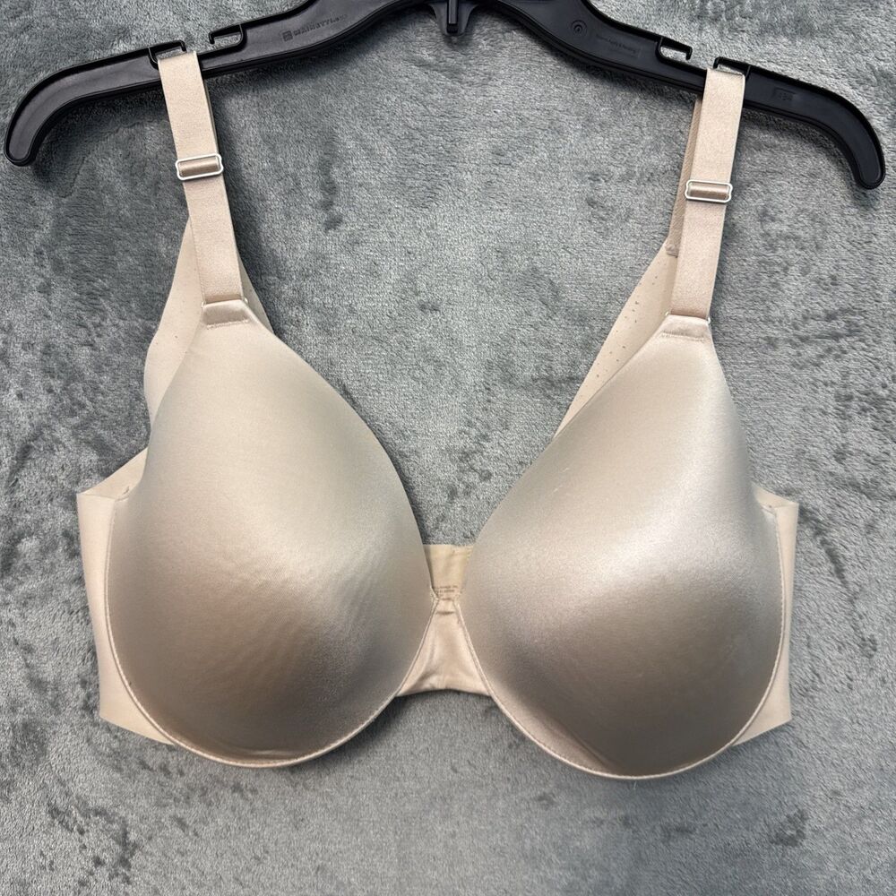 Soma 38DDD Wired Ivory Beige padded Nylon Elastane Vanishing Back Full Coverage